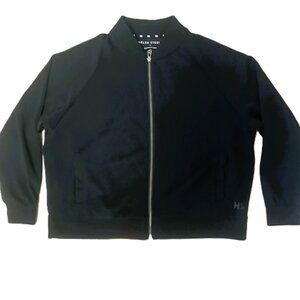 Helen Steele Dunnes Stores Ladies Track Jacket Large Black Zip 2 Pockets read